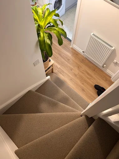 Hallway LVT & stair carpet fitted in Mountsorrel